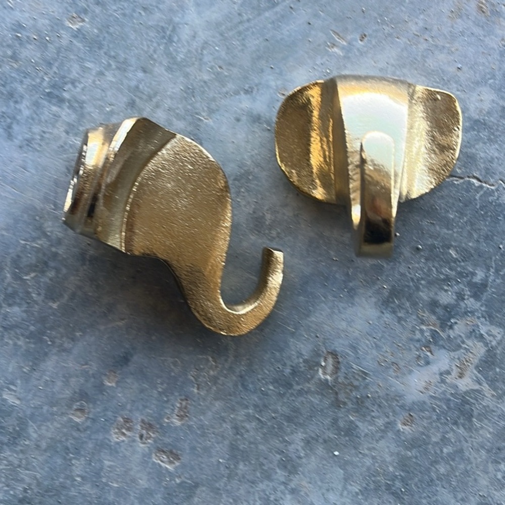 Pair of Brass Elephant hooks